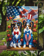 Load image into Gallery viewer, All American Papillon Garden Flag –  Dogs with American Flag Background by Caroline’s Treasures
