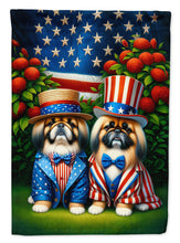 Load image into Gallery viewer, All American Pekingese Garden Flag –  Dogs with American Flag Background by Caroline’s Treasures