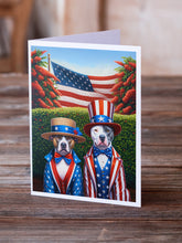 Load image into Gallery viewer, All American Pit Bull Terrier Greeting Cards - Blank Note Cards – 8-Pack of Artist-Designed Cards with Envelopes