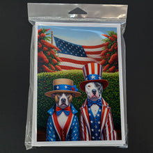 Load image into Gallery viewer, All American Pit Bull Terrier Greeting Cards - Blank Note Cards – 8-Pack of Artist-Designed Cards with Envelopes