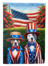 Load image into Gallery viewer, All American Pit Bull Terrier Garden Flag –  Dogs with American Flag Background by Caroline’s Treasures