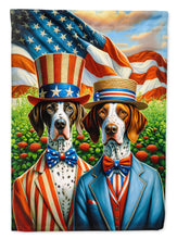 Load image into Gallery viewer, All American Pointer Garden Flag –  Dogs with American Flag Background by Caroline’s Treasures