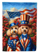 Load image into Gallery viewer, All American Poodle Garden Flag –  Dogs with American Flag Background by Caroline’s Treasures