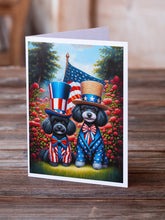 Load image into Gallery viewer, All American Poodle Greeting Cards - Blank Note Cards – 8-Pack of Artist-Designed Cards with Envelopes