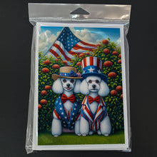 Load image into Gallery viewer, All American Poodle Greeting Cards - Blank Note Cards – 8-Pack of Artist-Designed Cards with Envelopes