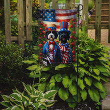 Load image into Gallery viewer, All American Portuguese Water Dog Garden Flag –  Dogs with American Flag Background by Caroline’s Treasures