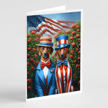 Load image into Gallery viewer, All American Rhodesian Ridgeback Greeting Cards - Blank Note Cards – 8-Pack of Artist-Designed Cards with Envelopes