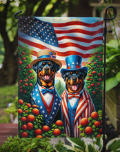 Load image into Gallery viewer, All American Rottweiler Garden Flag –  Dogs with American Flag Background by Caroline’s Treasures