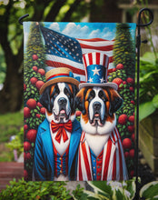 Load image into Gallery viewer, All American Saint Bernard Garden Flag –  Dogs with American Flag Background by Caroline’s Treasures