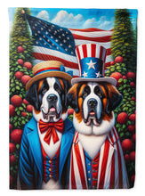 Load image into Gallery viewer, All American Saint Bernard Garden Flag –  Dogs with American Flag Background by Caroline’s Treasures