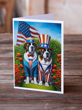 Load image into Gallery viewer, All American Saint Bernard Greeting Cards - Blank Note Cards – 8-Pack of Artist-Designed Cards with Envelopes