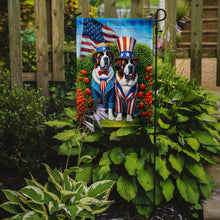 Load image into Gallery viewer, All American Saint Bernard Garden Flag –  Dogs with American Flag Background by Caroline’s Treasures