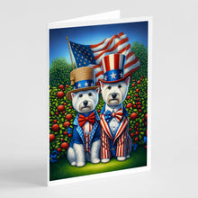 Load image into Gallery viewer, All American Westie Greeting Cards - Blank Note Cards – 8-Pack of Artist-Designed Cards with Envelopes