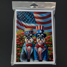 Load image into Gallery viewer, All American Schnauzer Greeting Cards - Blank Note Cards – 8-Pack of Artist-Designed Cards with Envelopes