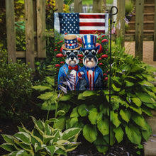 Load image into Gallery viewer, All American Schnauzer Garden Flag –  Dogs with American Flag Background by Caroline’s Treasures