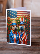 Load image into Gallery viewer, All American Shar Pei Greeting Cards - Blank Note Cards – 8-Pack of Artist-Designed Cards with Envelopes