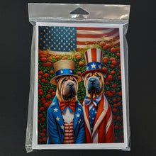 Load image into Gallery viewer, All American Shar Pei Greeting Cards - Blank Note Cards – 8-Pack of Artist-Designed Cards with Envelopes