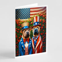 Load image into Gallery viewer, All American Shar Pei Greeting Cards - Blank Note Cards – 8-Pack of Artist-Designed Cards with Envelopes