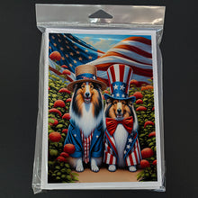 Load image into Gallery viewer, All American Sheltie Greeting Cards - Blank Note Cards – 8-Pack of Artist-Designed Cards with Envelopes