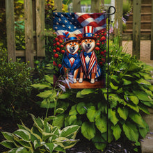 Load image into Gallery viewer, All American Shiba Inu Garden Flag –  Dogs with American Flag Background by Caroline’s Treasures