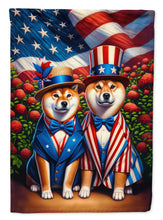 Load image into Gallery viewer, All American Shiba Inu Garden Flag –  Dogs with American Flag Background by Caroline’s Treasures