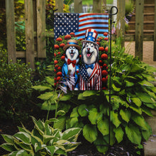 Load image into Gallery viewer, All American Siberian Husky Garden Flag –  Dogs with American Flag Background by Caroline’s Treasures