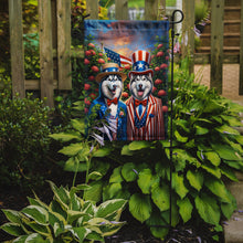 Load image into Gallery viewer, All American Siberian Husky Garden Flag –  Dogs with American Flag Background by Caroline’s Treasures