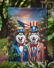 Load image into Gallery viewer, All American Siberian Husky Garden Flag –  Dogs with American Flag Background by Caroline’s Treasures
