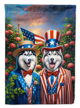 Load image into Gallery viewer, All American Siberian Husky Garden Flag –  Dogs with American Flag Background by Caroline’s Treasures