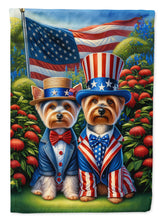 Load image into Gallery viewer, All American Silky Terrier Garden Flag –  Dogs with American Flag Background by Caroline’s Treasures