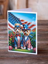 Load image into Gallery viewer, All American Silky Terrier Greeting Cards - Blank Note Cards – 8-Pack of Artist-Designed Cards with Envelopes