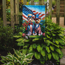 Load image into Gallery viewer, All American Silky Terrier Garden Flag –  Dogs with American Flag Background by Caroline’s Treasures