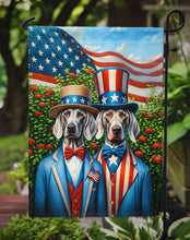 Load image into Gallery viewer, All American Weimaraner Garden Flag –  Dogs with American Flag Background by Caroline’s Treasures