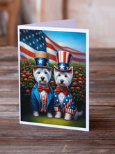 Load image into Gallery viewer, All American Westie Greeting Cards - Blank Note Cards – 8-Pack of Artist-Designed Cards with Envelopes