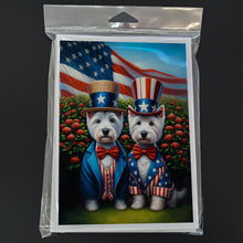 Load image into Gallery viewer, All American Westie Greeting Cards - Blank Note Cards – 8-Pack of Artist-Designed Cards with Envelopes