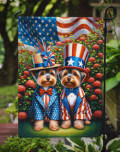 Load image into Gallery viewer, All American Yorkshire Terrier Garden Flag –  Dogs with American Flag Background by Caroline’s Treasures