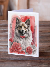 Load image into Gallery viewer, Belgian Tervuren Valentine Roses Greeting Cards - Blank Note Cards – 8-Pack of Artist-Designed Cards with Envelopes