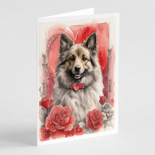 Load image into Gallery viewer, Belgian Tervuren Valentine Roses Greeting Cards - Blank Note Cards – 8-Pack of Artist-Designed Cards with Envelopes