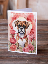 Load image into Gallery viewer, Boxer Valentine Roses Greeting Cards - Blank Note Cards – 8-Pack of Artist-Designed Cards with Envelopes