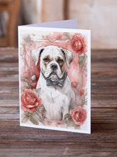 Load image into Gallery viewer, Boxer Valentine Roses Greeting Cards - Blank Note Cards – 8-Pack of Artist-Designed Cards with Envelopes