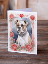 Load image into Gallery viewer, Boxer Valentine Roses Greeting Cards - Blank Note Cards – 8-Pack of Artist-Designed Cards with Envelopes