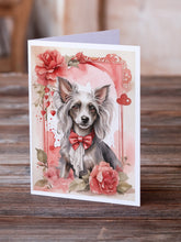 Load image into Gallery viewer, Chinese Crested Valentine Roses Greeting Cards - Blank Note Cards – 8-Pack of Artist-Designed Cards with Envelopes