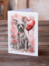 Load image into Gallery viewer, Chinese Crested Valentine Roses Greeting Cards - Blank Note Cards – 8-Pack of Artist-Designed Cards with Envelopes
