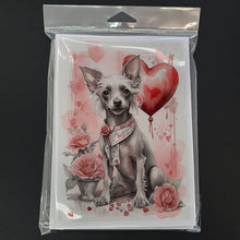 Load image into Gallery viewer, Chinese Crested Valentine Roses Greeting Cards - Blank Note Cards – 8-Pack of Artist-Designed Cards with Envelopes