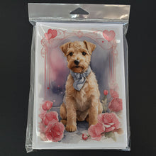Load image into Gallery viewer, Lakeland Terrier Valentine Roses Greeting Cards - Blank Note Cards – 8-Pack of Artist-Designed Cards with Envelopes