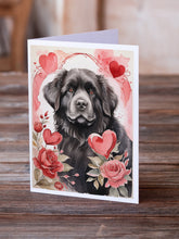 Load image into Gallery viewer, Newfoundland Valentine Roses Greeting Cards - Blank Note Cards – 8-Pack of Artist-Designed Cards with Envelopes