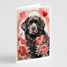 Load image into Gallery viewer, Newfoundland Valentine Roses Greeting Cards - Blank Note Cards – 8-Pack of Artist-Designed Cards with Envelopes
