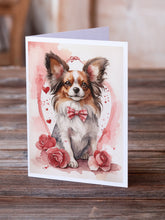 Load image into Gallery viewer, Papillon Valentine Roses Greeting Cards - Blank Note Cards – 8-Pack of Artist-Designed Cards with Envelopes