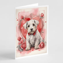 Load image into Gallery viewer, Sealyham Terrier Valentine Roses Greeting Cards - Blank Note Cards – 8-Pack of Artist-Designed Cards with Envelopes