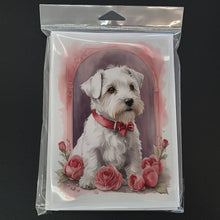 Load image into Gallery viewer, Sealyham Terrier Valentine Roses Greeting Cards - Blank Note Cards – 8-Pack of Artist-Designed Cards with Envelopes